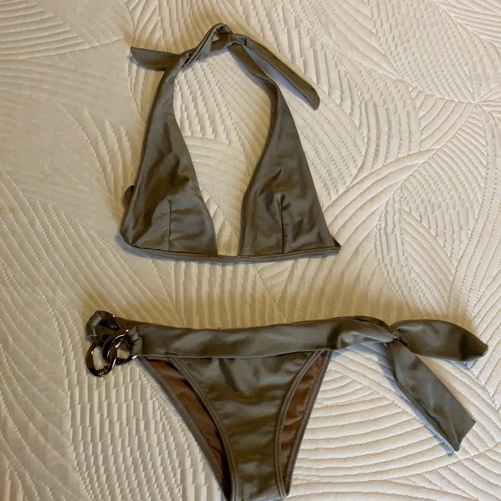 CIA MARITIMA GOLD Metal hip detail bikini